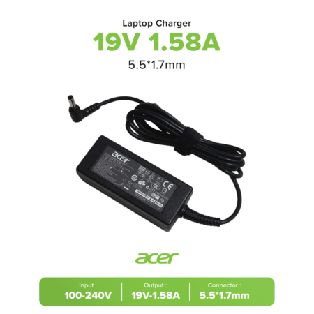 Charger Laptop Acer 19V 1.58A 30W 5.5*1.7mm