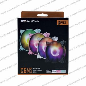 Kipas Casing DarkFlash C6MS Aurora Spectrum RGB 3 Pack