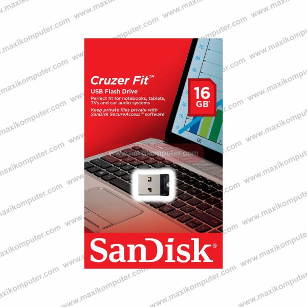 Flashdisk SanDisk Cruzer Fit 16GB Simple Design USB 2.0