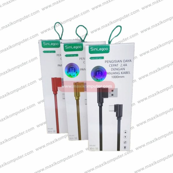 Kabel Data Sinlegoo XH-16 Siku 90Â° 2A Type-C 1000mm