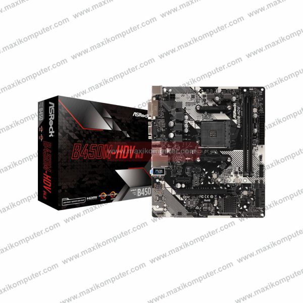 Motherboard AMD ASRock B450M-HDV R4.0 AM4 DDR4 3200+(OC)