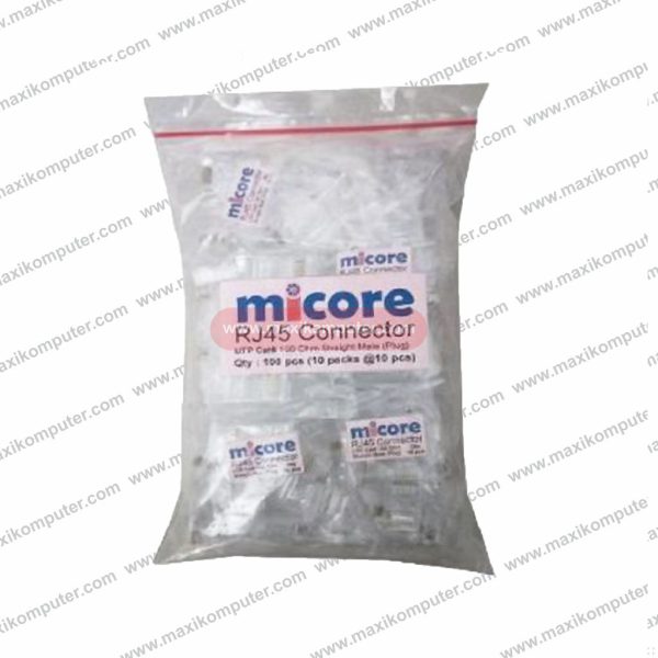 Konektor RJ45 Micore Cat 5e LAN Connector Gold Plated - Satuan