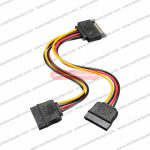 Kabel Power SATA 15 Pin Male to Dual Female 20cm Splitter