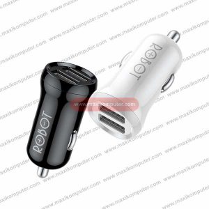 Car Charger Robot RT-C07 Dual USB Ports 2.4A Fast Charging