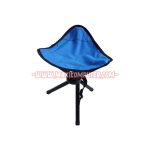 Kursi Lipat TaffSPORT A0003 Folding Leg Beach Stool Chair - Biru