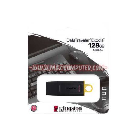 Kingston DataTraveler Exodia 128GB USB 3.2 with Protective Cap and Keyring USB Flash Drive Flashdisk Image