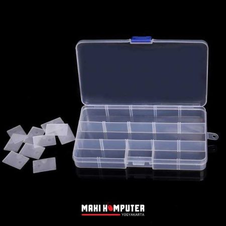 24 Slot DIY Grid Box Transparent Case Adjustable Kotak Penyimpanan - Gambar 2