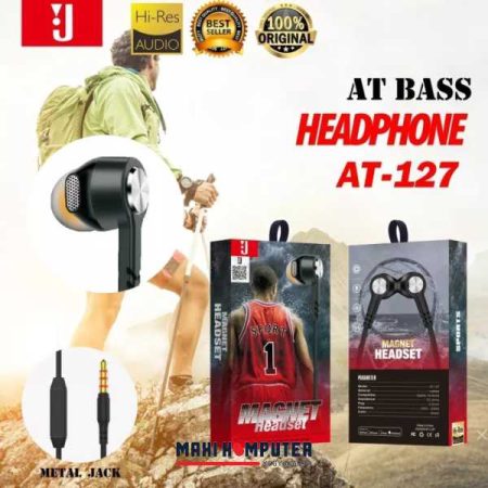 JBL AT-127 Magnetic Design Microphone Remote Control Earphone Headset - Gambar 2