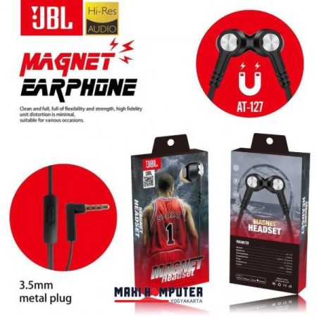 JBL AT-127 Magnetic Design Microphone Remote Control Earphone Headset - Gambar 3
