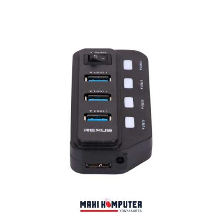 Rexus RXH-332 7 Port USB 3.1 USB 2.0 Combo Switch Save Power USB HUB - Gambar 3