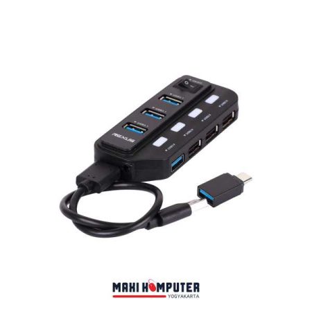 Rexus RXH-332 7 Port USB 3.1 USB 2.0 Combo Switch Save Power USB HUB - Gambar 4