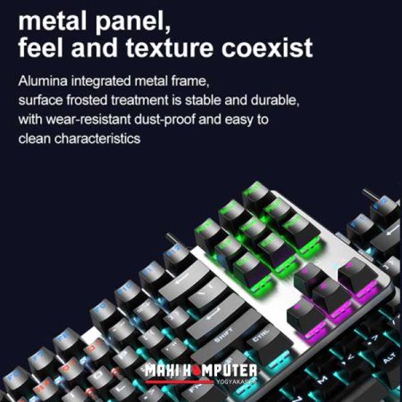 Altec Lansing ALGK-8404 FN Function TKL RGB Mechanical Gaming Keyboard - White-Grey - Gambar 5
