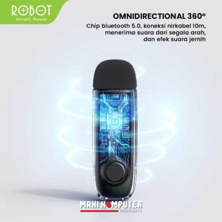 Robot RS20 Clear Sound Bluetooth 5 Omnidirectional Wireless Microphone - Gambar 4