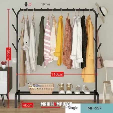 MH-997 Steel Material Single Stand Hanger Rak Gantungan Pakaian - Gambar 2
