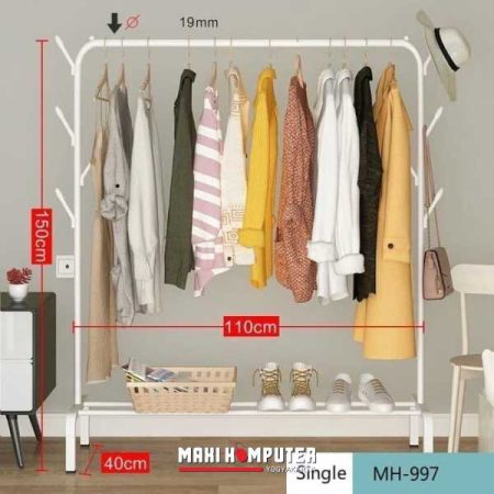 MH-997 Steel Material Single Stand Hanger Rak Gantungan Pakaian - Gambar 3