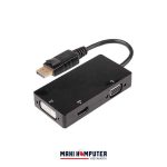 3in1 DisplayPort to HDMI VGA DVI-I Adapter 1080P Video Converter