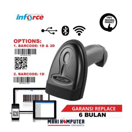 Inforce T88 1D USB Bluetooth Wireless Barcode Scanner - Gambar 2