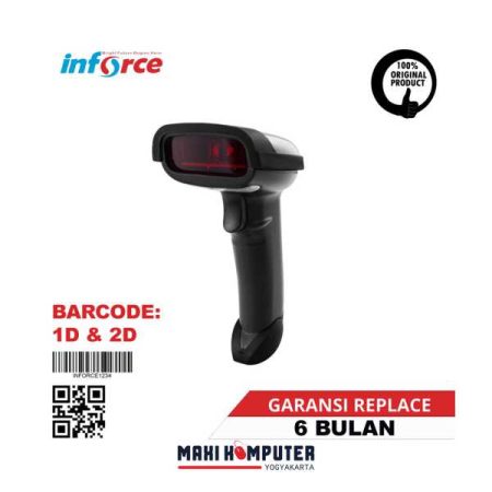Inforce T220 1D 2D Plug & play USB Wired Barcode Scanner - Gambar 2