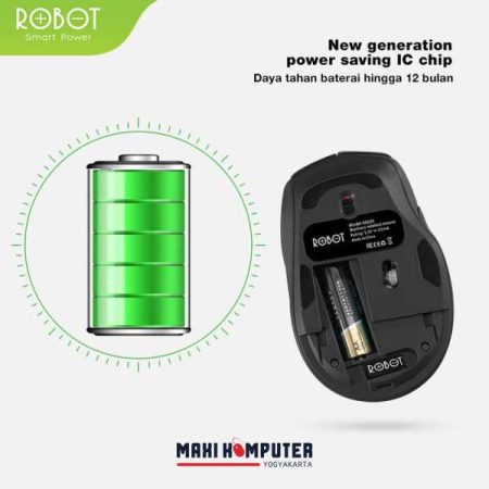 Robot M320 1600 DPI 6 Buttons 2.4GHz Silent Optical Wireless Mouse - Gambar 4