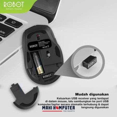 Robot M320 1600 DPI 6 Buttons 2.4GHz Silent Optical Wireless Mouse - Gambar 3