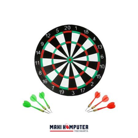 17" 2 Sisi Dartboard Game Papan Permainan Dart Panahan Busur Lempar
