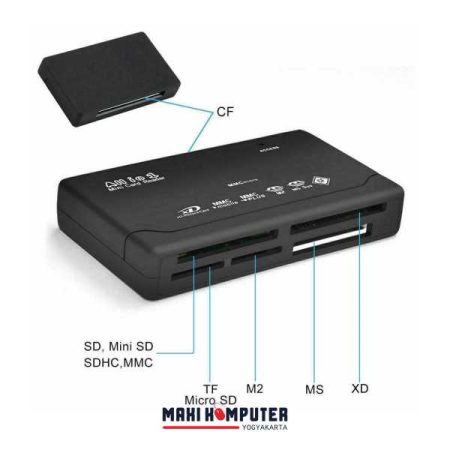 All in One USB 2.0 Multislot Cardreader SD / microSD / M2 / XD / CF Card Reader - Gambar 3