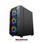 Enlight Black Silver Tempered Glass Micro ATX Gaming Case Casing
