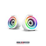 NYK SPN-08 Falcon Stereoscopic 3D Games Stereo Audio Desktop Speaker - White