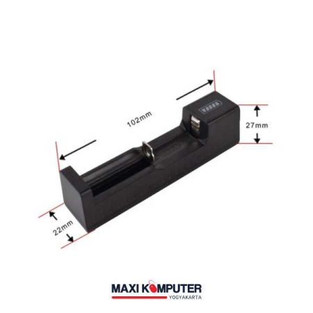 Li-ion 18650 26650 LED Indicator Single Slot Universal Battery Charger - Gambar 2