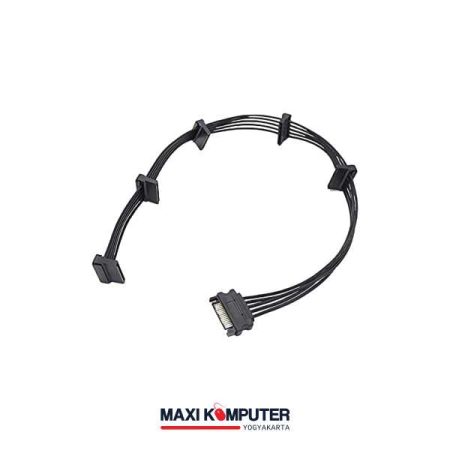 15 Pin Power Sata Male - 5 Female Extension Power Cable Kabel Ekstensi