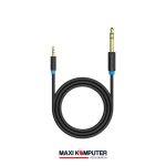 Vention 3.5mm Male to 6.5mm Male Audio Cable 1.5M Black Kabel Audio