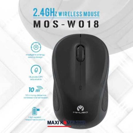 Mikuso MOS-W018 1600 DPI 3 Buttons 2.4Ghz Wireless USB Optical Mouse - Gambar 2