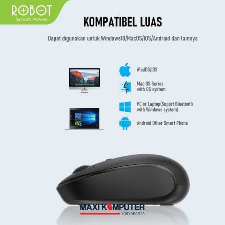 Robot M360 1800 DPI 4 Buttons Dual Mode Wireless Optical Mouse - Gambar 5