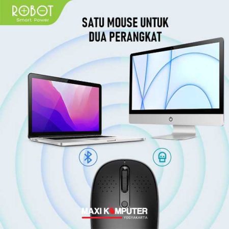 Robot M360 1800 DPI 4 Buttons Dual Mode Wireless Optical Mouse - Gambar 4