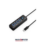 Orico PW4U-C3 4 Port Small Size Ultra Slim USB 3.0 Type-C HUB