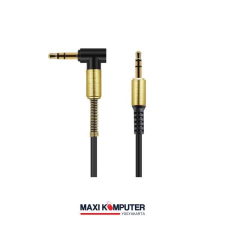 L Shape HiFi Sound AUX 3.5mm Male to Male 1m Cable Kabel Audio