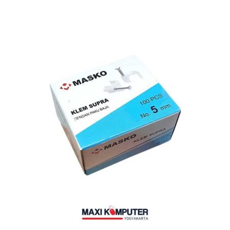 Masko Klem Supra 5mm 100Pcs Klem Kabel Paku Beton