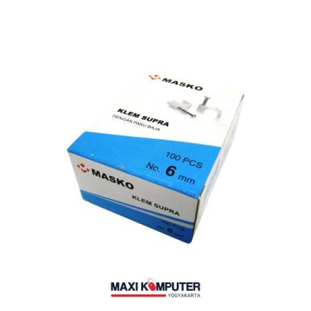 Masko Klem Supra 6mm 100Pcs Klem Kabel Paku Beton