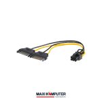 6 Pin PCIe to Dual 15 Pin SATA Power Cable Adapter Kabel Konverter