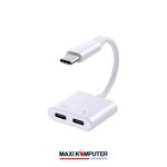 JH-032 Type-C 2in1 Audio + Charging Port Adapter Splitter