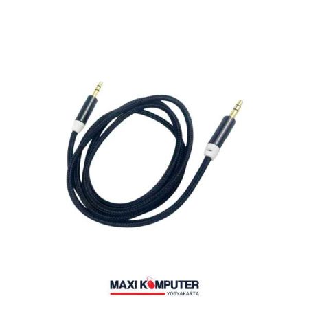 3.5mm Male to Male Gold Plated Nylon Cable Kabel Audio