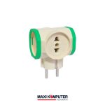 CAHAYA SC-384 4In1 T Socket Plug Terminal Steker Listrik 4 Lubang