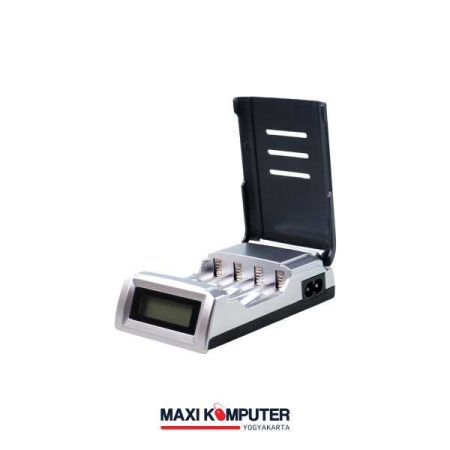 Taffware C905W 4 Slot Smart Intelligent LCD Battery Charger Baterai