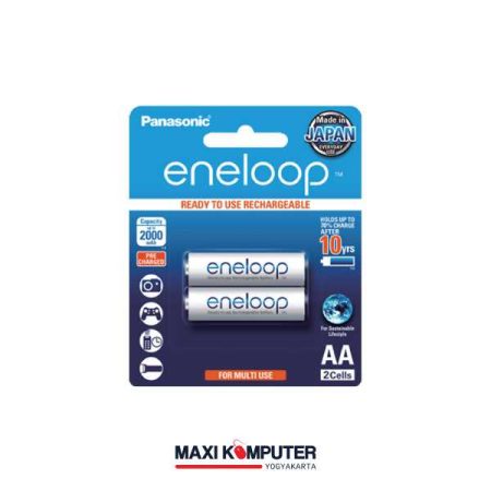 Panasonic Eneloop AA 2 Cells 2000mAh Rechargeable Battery Baterai A2