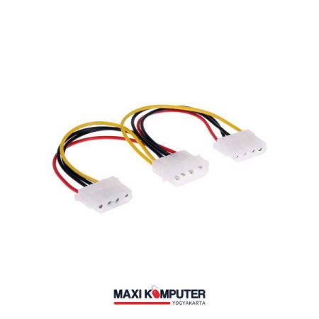 Molex 4 Pin Male to Dual 4 Pin Female Power Extension Cable Kabel