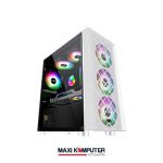 PCCooler Platinum MM200 White Tempered Glass Mid Tower Gaming Case