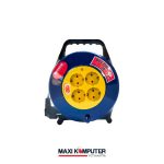 Dexicon MERKURI 20m Full 4 Socket Kabel Roll Kabel Gulung + Saklar