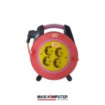 Dexicon BIG VENUS 15m Full 4 Socket Kabel Roll Kabel Gulung + Saklar
