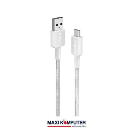 Anker A81H5 322 USB-A to USB Type-C Braided Cable kabel Data - Putih