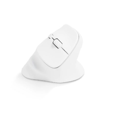 Rexus Clif QV-260 2400 DPI 7D Dual Mode Vertical Wireless Mouse - White - Gambar 4